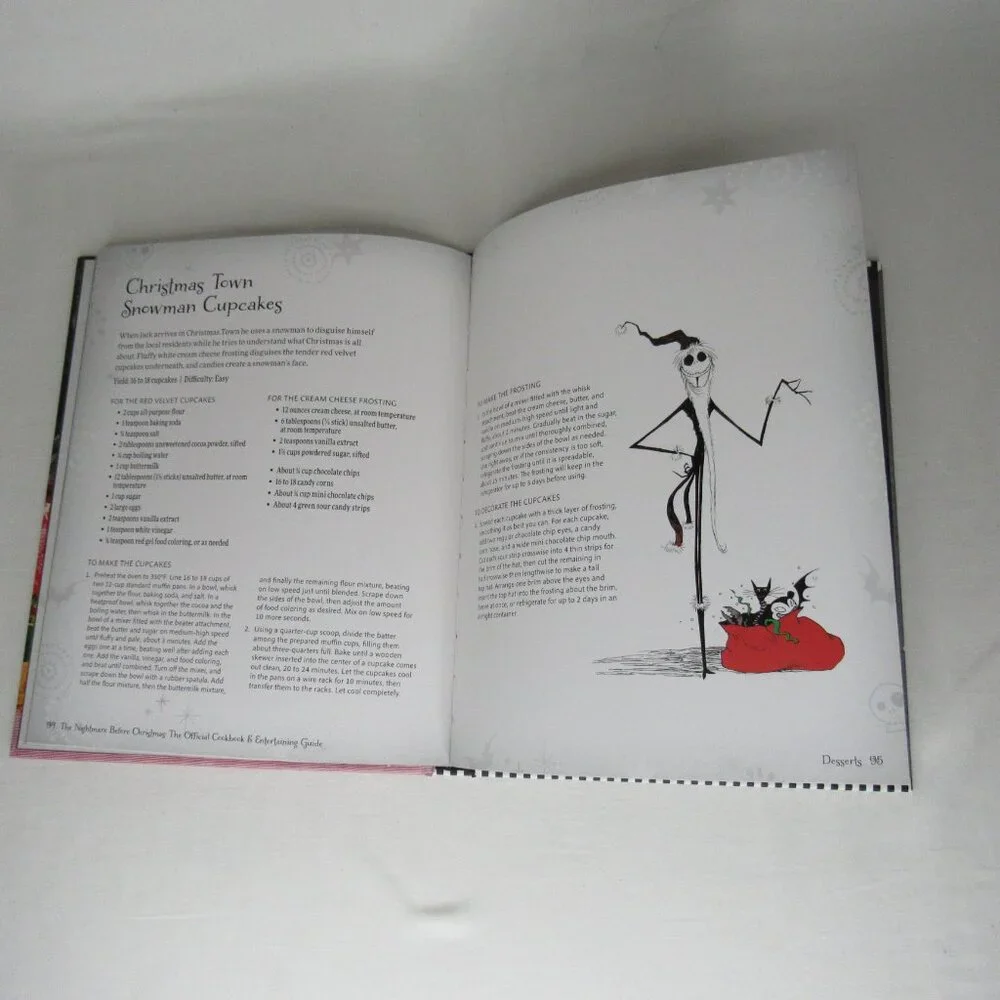 Disney Tim Burton's Nightmare Before Christmas Official Cookbook Hardcover